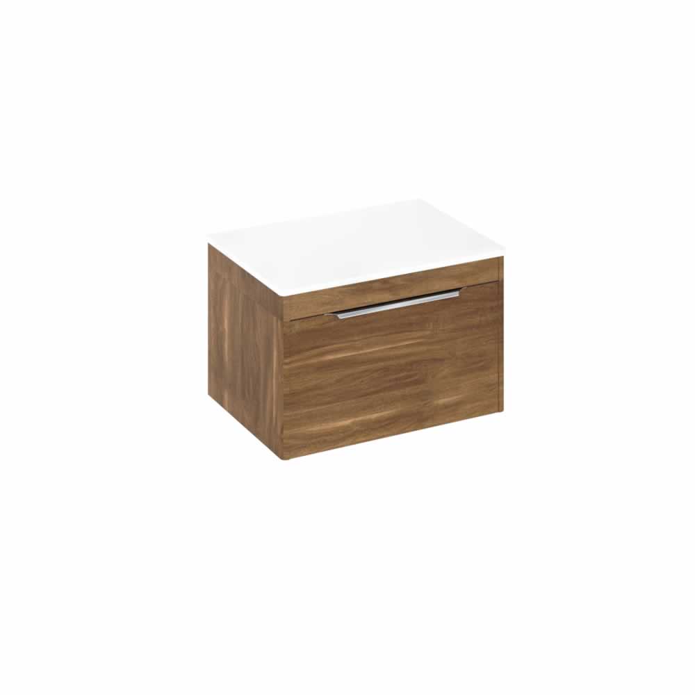 Shoreditch 65cm single drawer Caramel with White Worktop